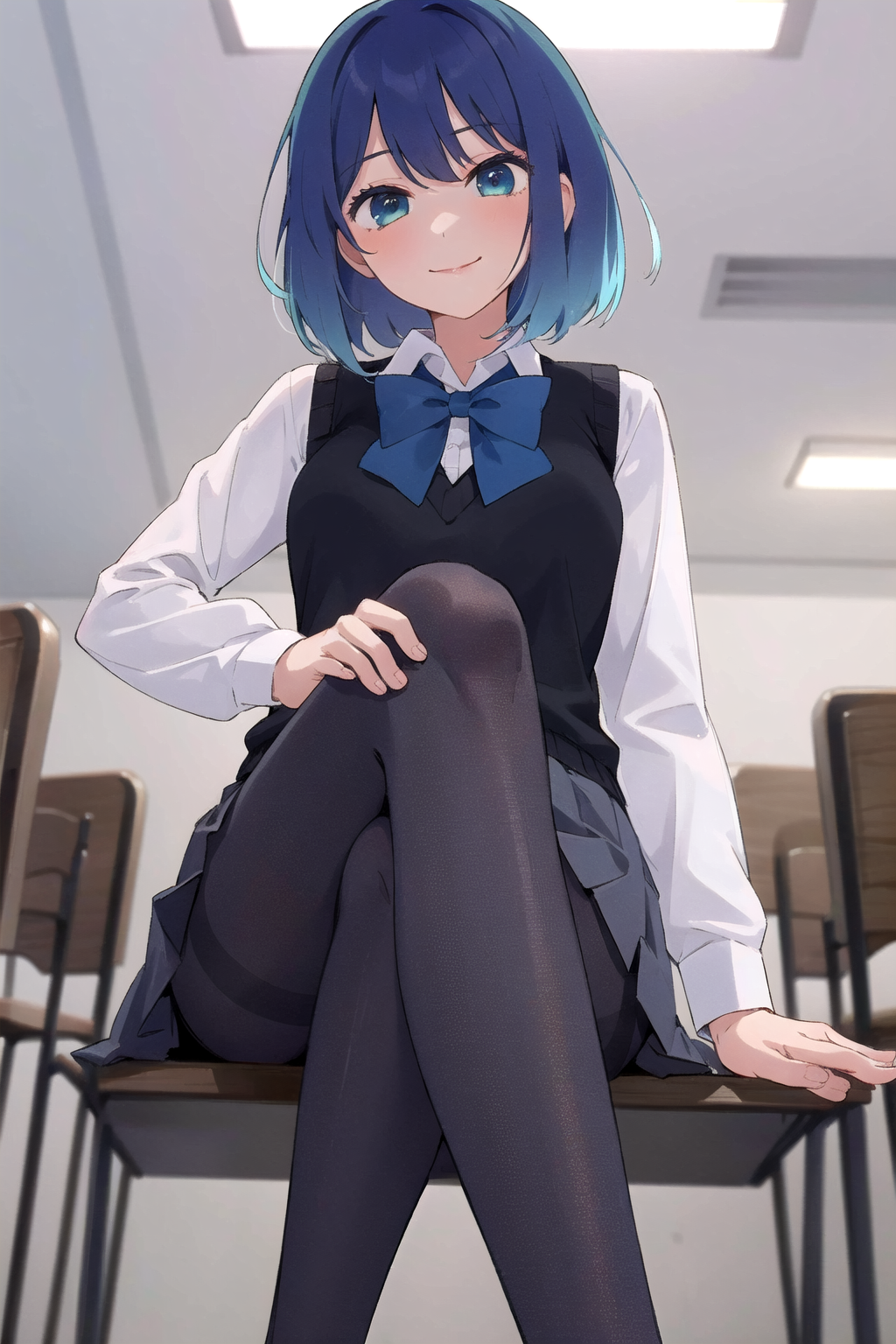 00353-2255404388-_lora_kurokawa_akane_v1_0.8_ hmakane, blue hair, short hair, gradient hair, medium breasts, blue bowtie, collared shirt, black v.png